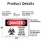 Signmission Infection Hazard Handle Needles With Care Danger Sign, Aluminum, 24in W x 18in L, 2PK OS-2PACK-DS-A-1824-L-1373 - alternate 4